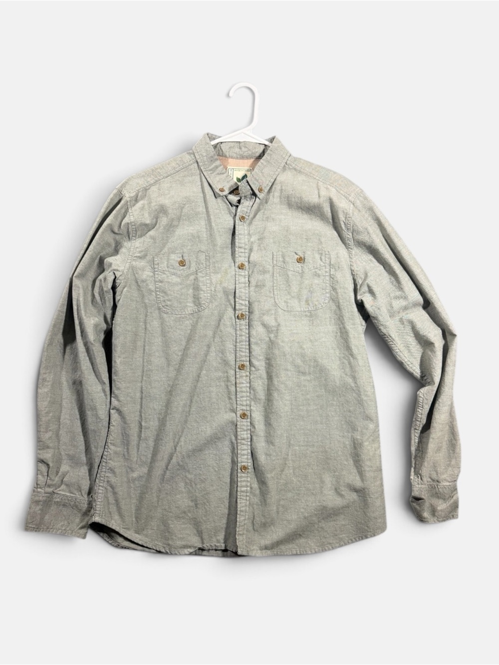 Alexander Julian Colours Organic Cotton Gray Button Down Shirt Men’s Large - Picture 2 of 6